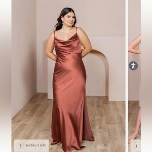 Revelry Skye Satin Bridesmaid dress